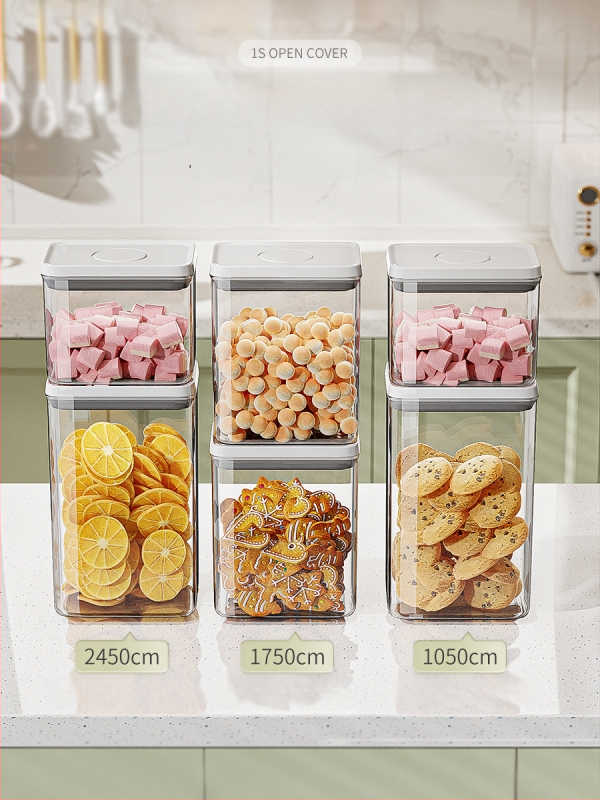 Uzavretá skladovacia nádoba, štvorcový plastový box, objem pod 300 ml, kórejský štýl