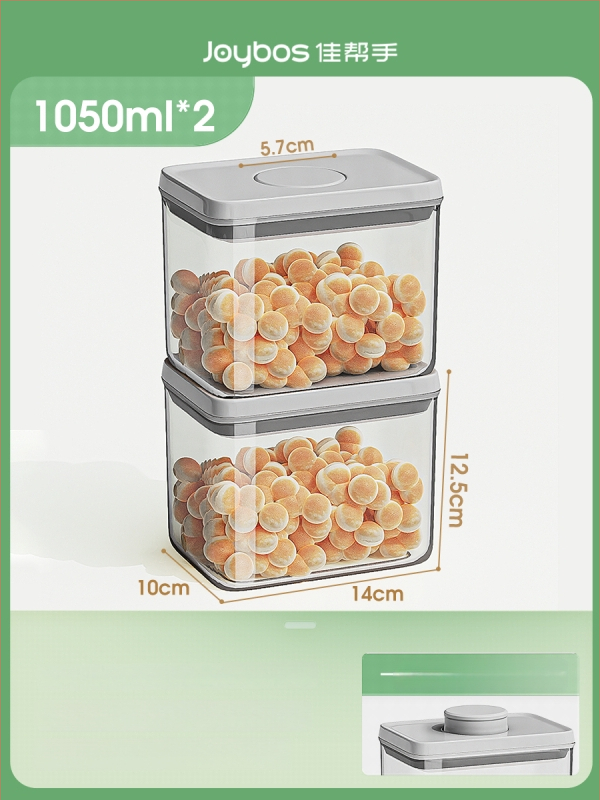 Uzavretá skladovacia nádoba, štvorcový plastový box, objem pod 300 ml, kórejský štýl