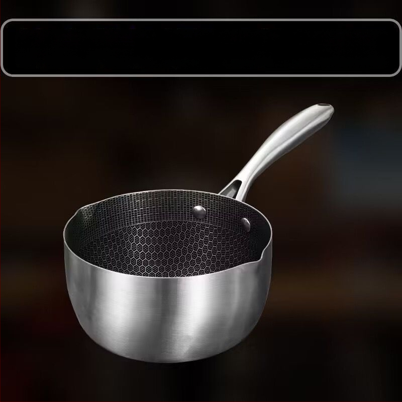 Nerezová polievková kastrola s nepriľnavým povrchom, s dvojitými uchami a textúrou medovej bunky, kompatibilná s indukčnou doskou a plynovým sporákom