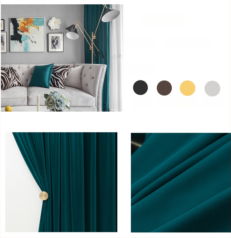 Zamatový záves s čipkou do obývačky, polyesterový materiál, polotienenie 40–70%