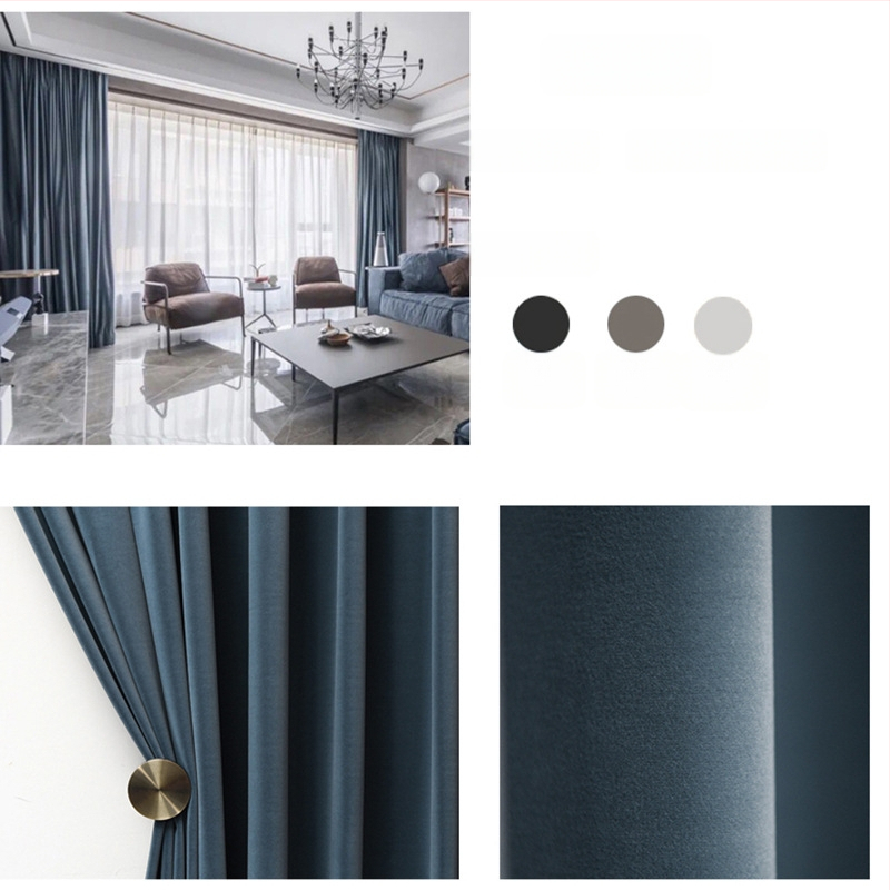 Zamatový záves s čipkou do obývačky, polyesterový materiál, polotienenie 40–70%