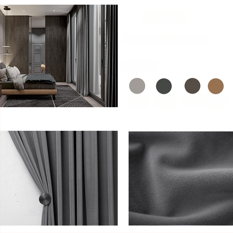 Zamatový záves s čipkou do obývačky, polyesterový materiál, polotienenie 40–70%