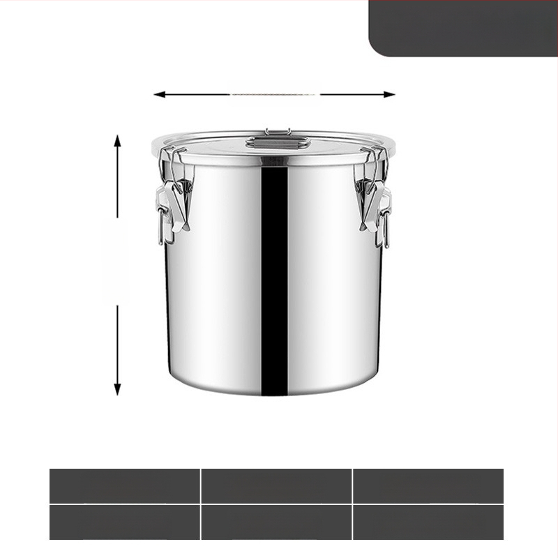 Kontajner na skladovanie ryže so zámkom proti hmyzu a vlhkosti, 304 nerezová oceľ, potravinárska kvalita