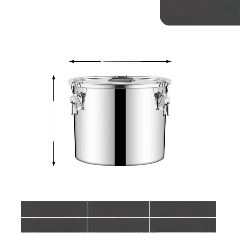 Kontajner na skladovanie ryže so zámkom proti hmyzu a vlhkosti, 304 nerezová oceľ, potravinárska kvalita