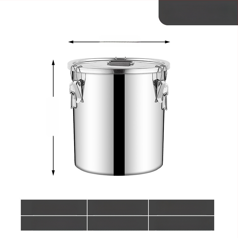 Kontajner na skladovanie ryže so zámkom proti hmyzu a vlhkosti, 304 nerezová oceľ, potravinárska kvalita