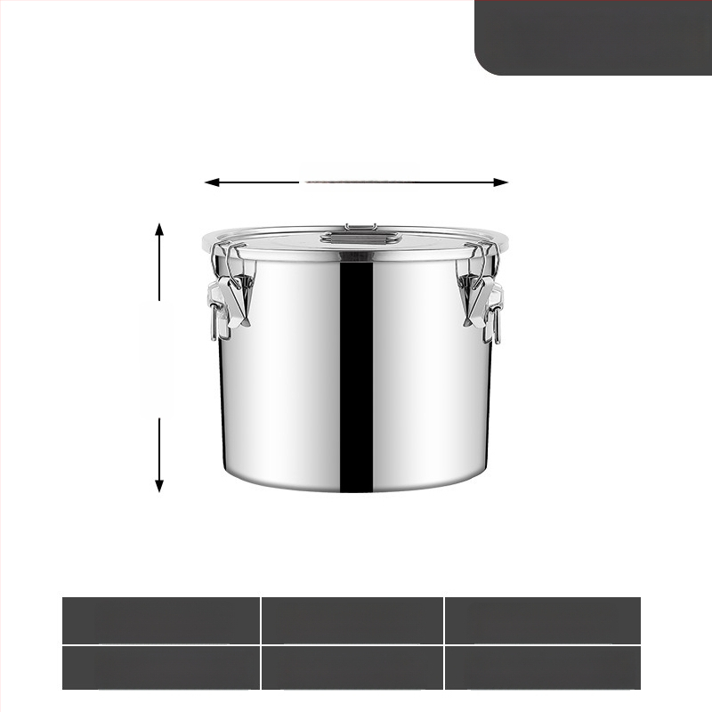 Kontajner na skladovanie ryže so zámkom proti hmyzu a vlhkosti, 304 nerezová oceľ, potravinárska kvalita