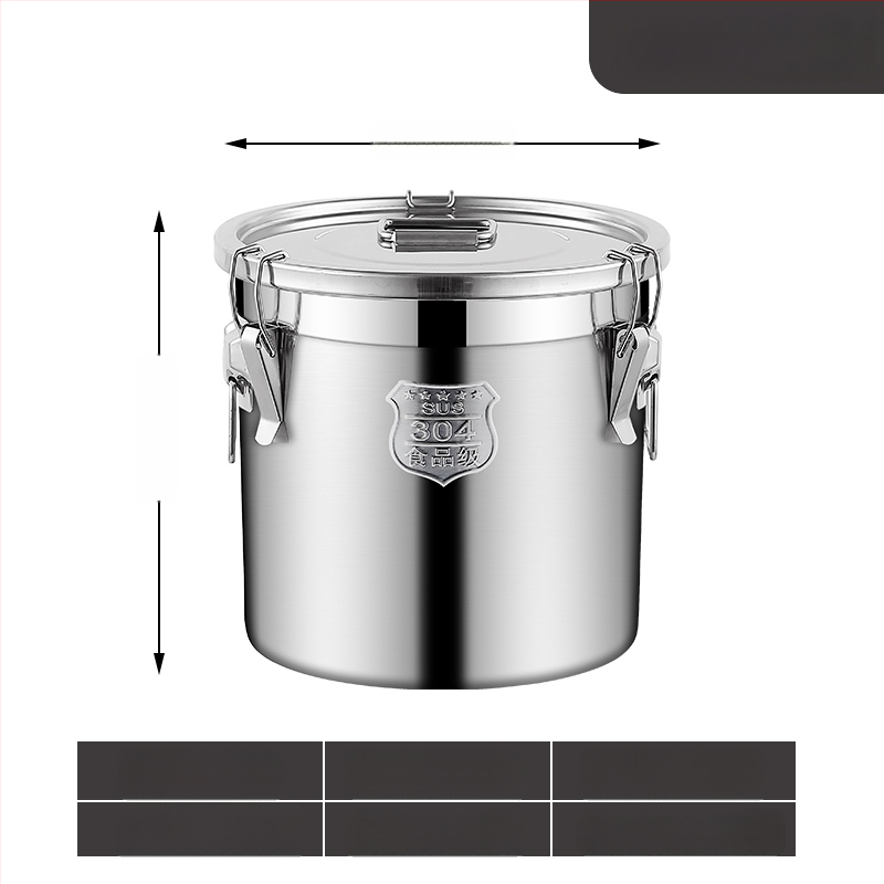 Kontajner na skladovanie ryže so zámkom proti hmyzu a vlhkosti, 304 nerezová oceľ, potravinárska kvalita