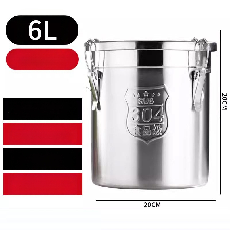 Kontajner na skladovanie ryže so zámkom proti hmyzu a vlhkosti, 304 nerezová oceľ, potravinárska kvalita