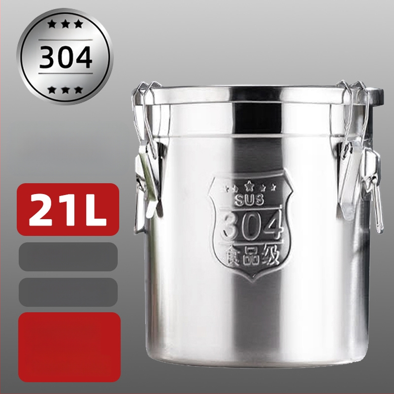 Kontajner na skladovanie ryže so zámkom proti hmyzu a vlhkosti, 304 nerezová oceľ, potravinárska kvalita