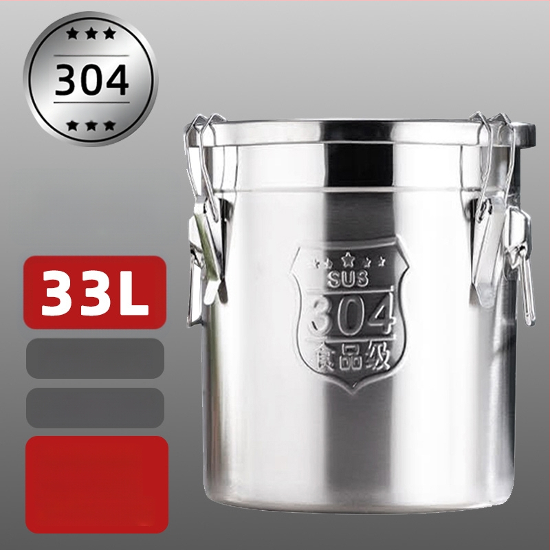 Kontajner na skladovanie ryže so zámkom proti hmyzu a vlhkosti, 304 nerezová oceľ, potravinárska kvalita