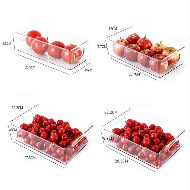 Box na skladovanie v chladničke pre ovocie a zeleninu, potravinársky plast, jednoduchý štýl, kuchynský organizér