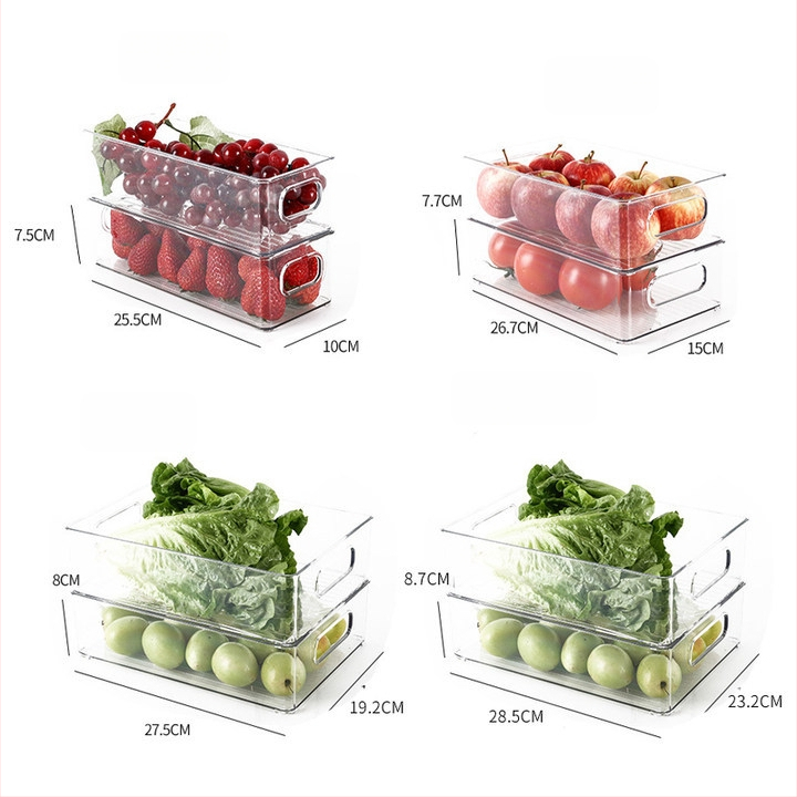Box na skladovanie v chladničke pre ovocie a zeleninu, potravinársky plast, jednoduchý štýl, kuchynský organizér