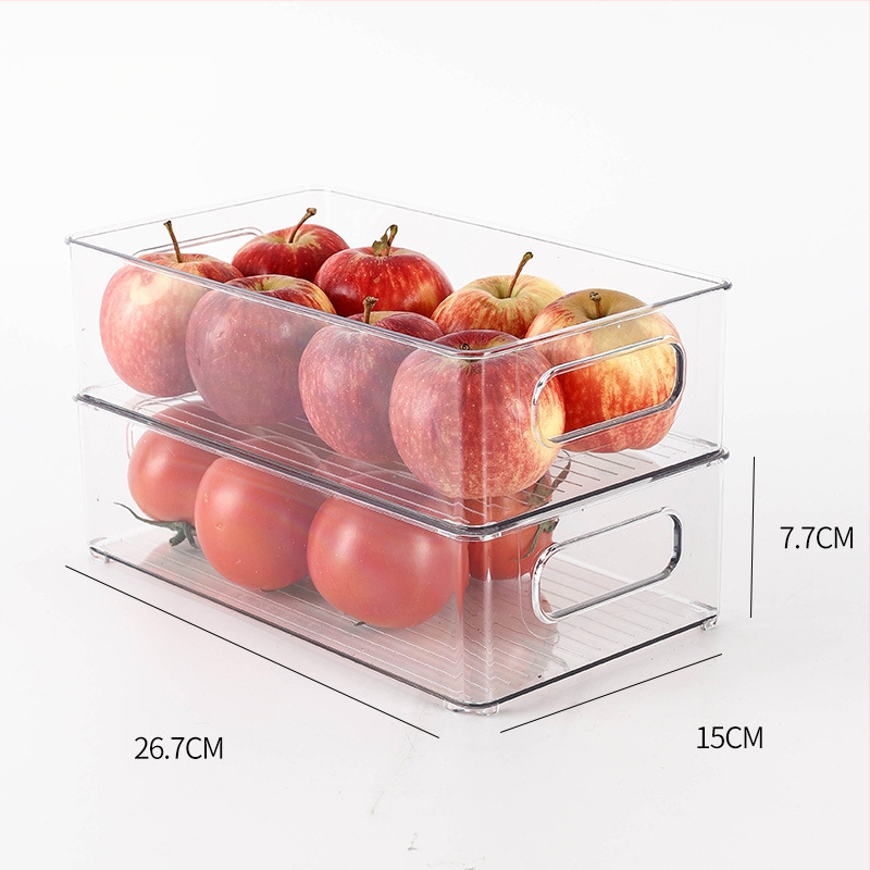 Box na skladovanie v chladničke pre ovocie a zeleninu, potravinársky plast, jednoduchý štýl, kuchynský organizér