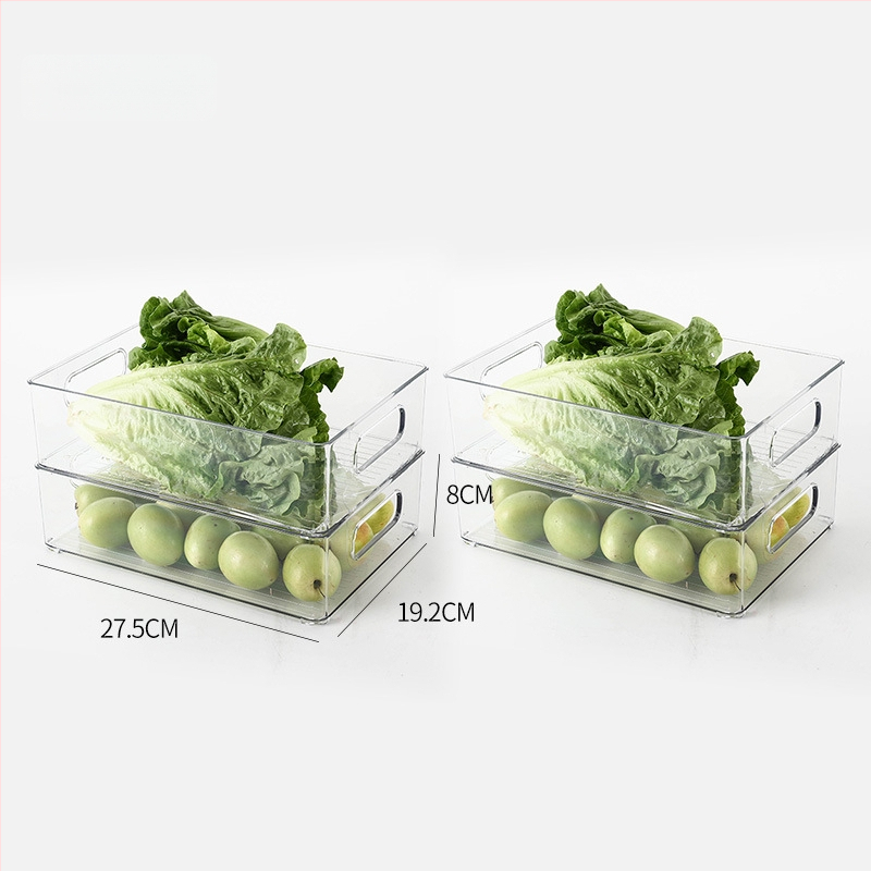 Box na skladovanie v chladničke pre ovocie a zeleninu, potravinársky plast, jednoduchý štýl, kuchynský organizér