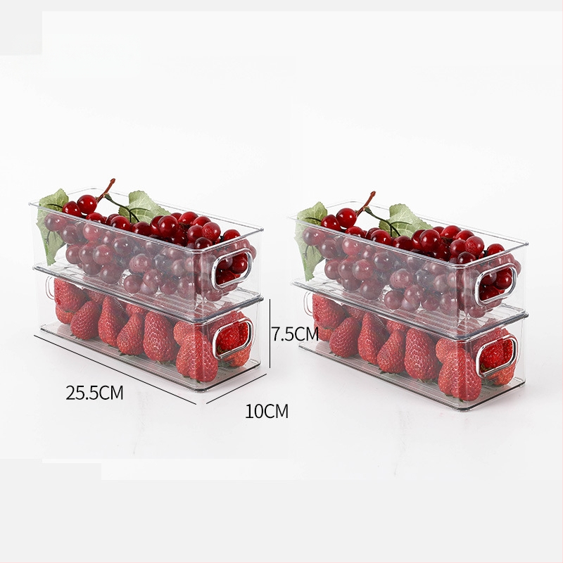 Box na skladovanie v chladničke pre ovocie a zeleninu, potravinársky plast, jednoduchý štýl, kuchynský organizér