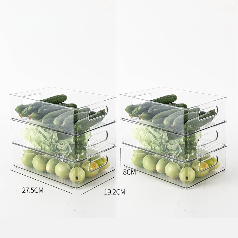 Box na skladovanie v chladničke pre ovocie a zeleninu, potravinársky plast, jednoduchý štýl, kuchynský organizér