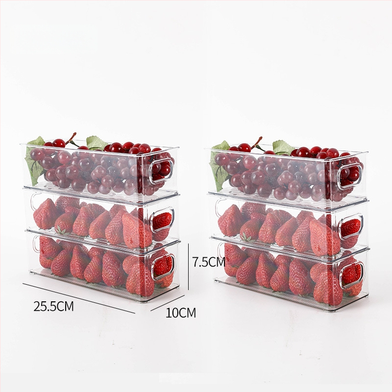 Box na skladovanie v chladničke pre ovocie a zeleninu, potravinársky plast, jednoduchý štýl, kuchynský organizér