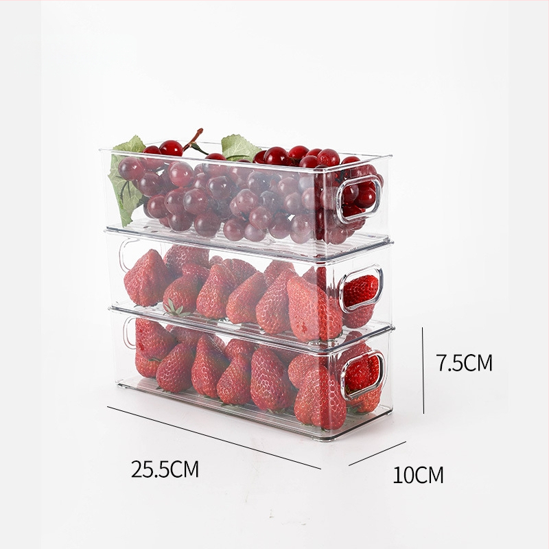 Box na skladovanie v chladničke pre ovocie a zeleninu, potravinársky plast, jednoduchý štýl, kuchynský organizér