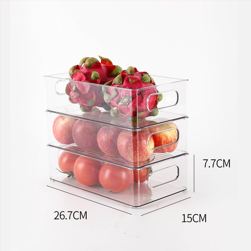 Box na skladovanie v chladničke pre ovocie a zeleninu, potravinársky plast, jednoduchý štýl, kuchynský organizér