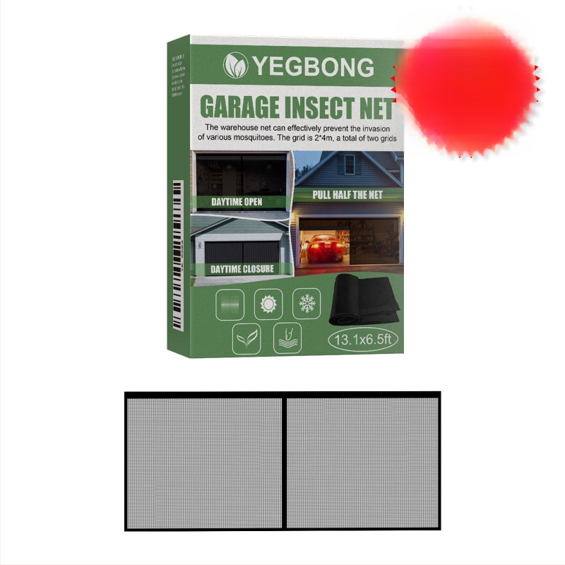 YEGBONG Sieť proti hmyzu do garáže — bez švu, rozšíriteľná, prenosná, jednoduchá inštalácia. Materiál: látka; Číslo tovaru: ckw312yx01-2x4m-boxed; Značka: YEGBONG