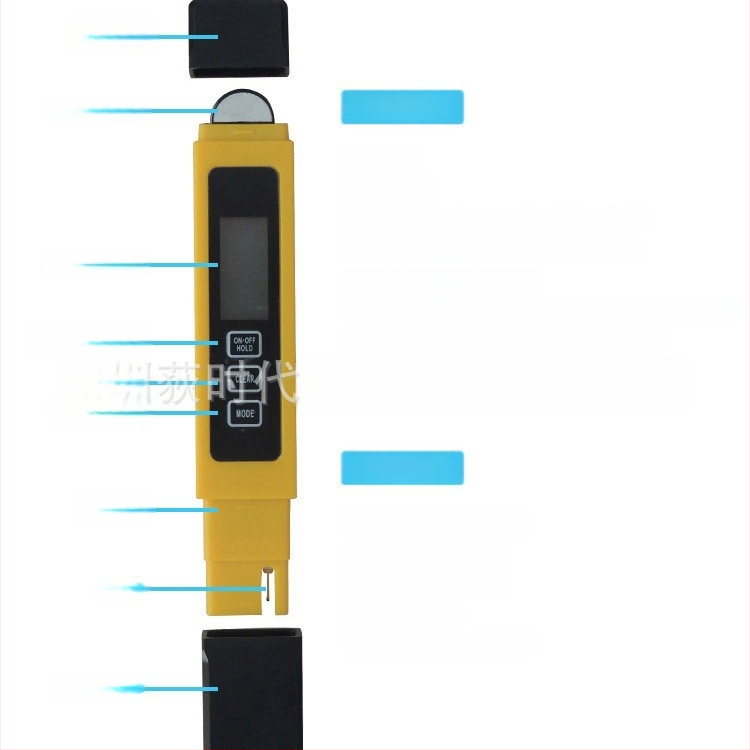 Prenosný tester kvality vody TDS/EC so spätným podsvietením — EC004, 0–9999 ppm, presnosť ±2%, meria ťažké kovy a celkovú tvrdosť