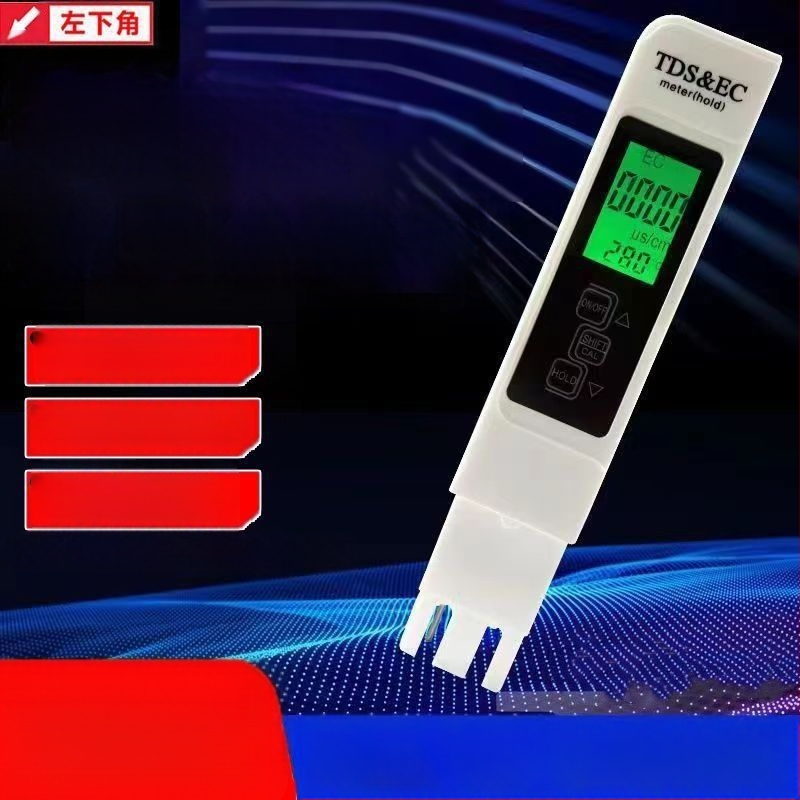 Five man Prenosný analyzátor kvality vody – Tri v jednom: teplota, EC (vodivosť) a TDS – Model 1