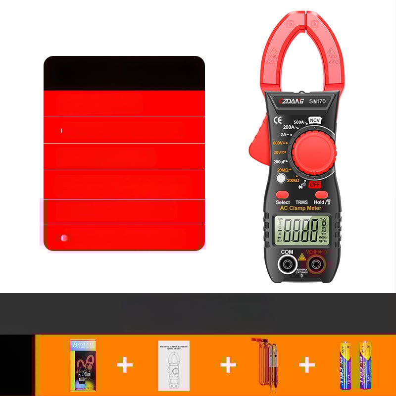 CZDANG Vysoko presný prenášateľný kliešťový multimeter s digitálnym displejom pre elektrikárov