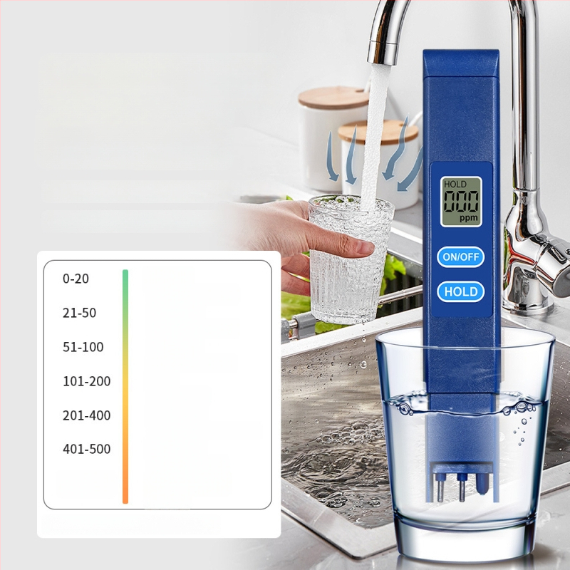 Prenosný analyzátor kvality vody TDS-H1A – rozsah 0–9990 ppm, presnosť 1 ppm, napájanie 3V