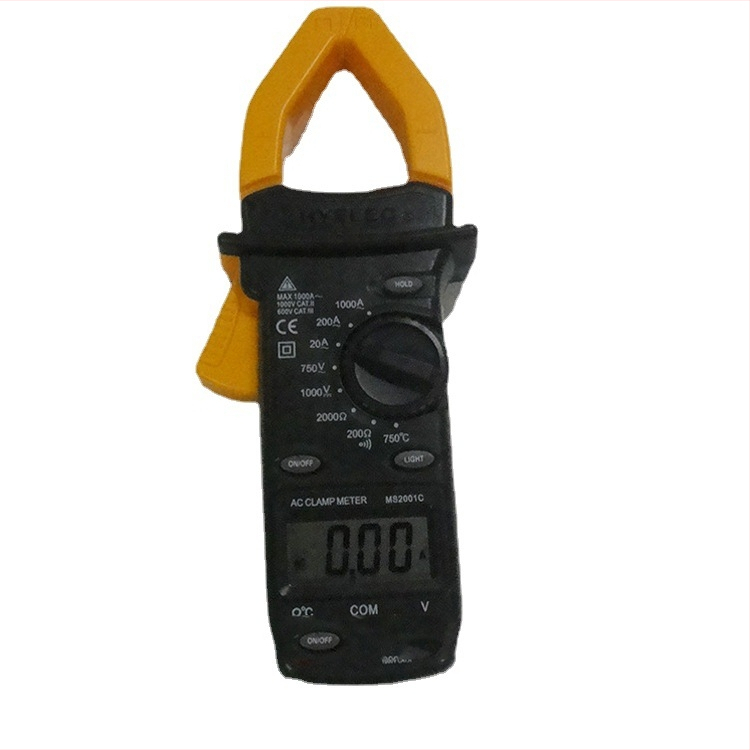 Huayi MS2001C klampový ampermeter s digitálnym displejom, rozsah 0-1000 A