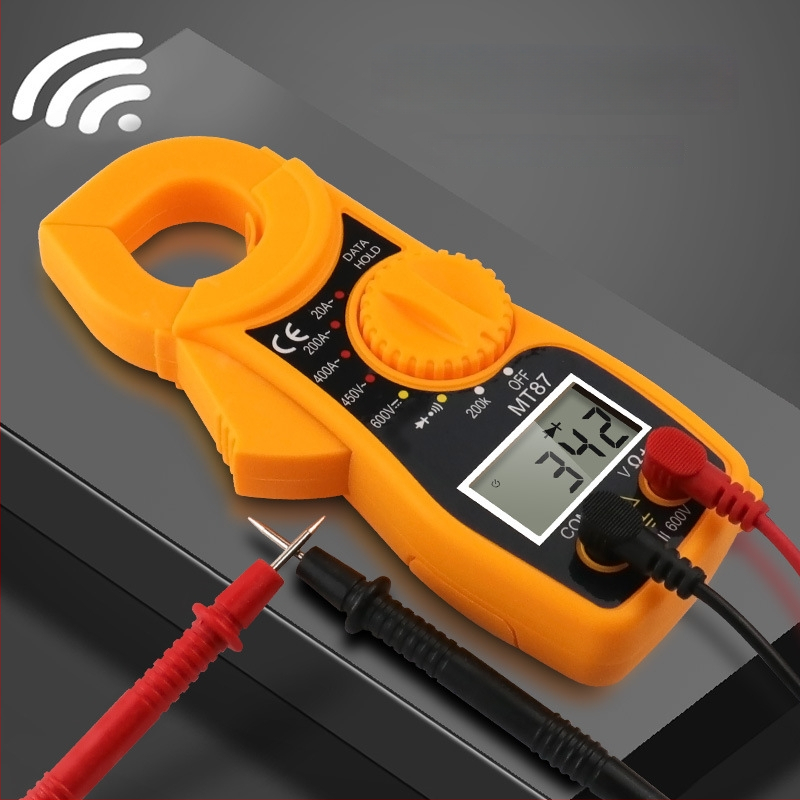 MT87 skaitmeninis klampinis multimetras su skaitmeniniu ekranu, pilna apsauga, laidumo testas su pyptimu, srovės matavimas