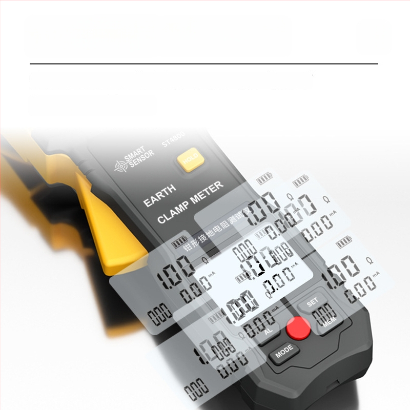 Sima ST4100 klampový merací prístroj na zemný odpor, digitálny s vysokou presnosťou, klipový typ pre ochranné obvody proti búrke