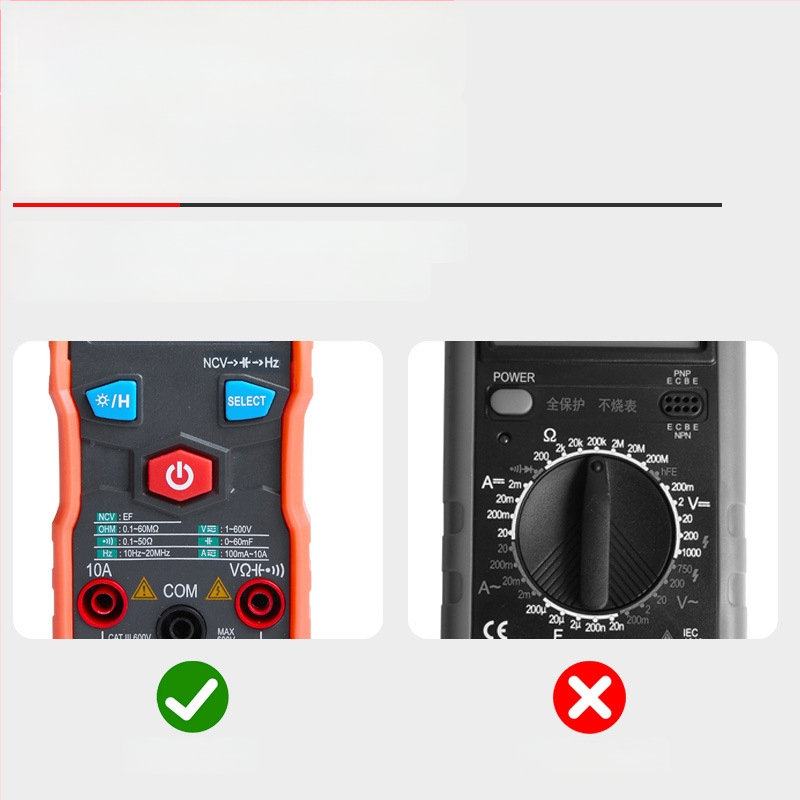 Ψηφιακό πολύμετρο με αυτόματο εύρος μέτρησης, υψηλής ακρίβειας μετρητής χωρητικότητας, συμπαγές