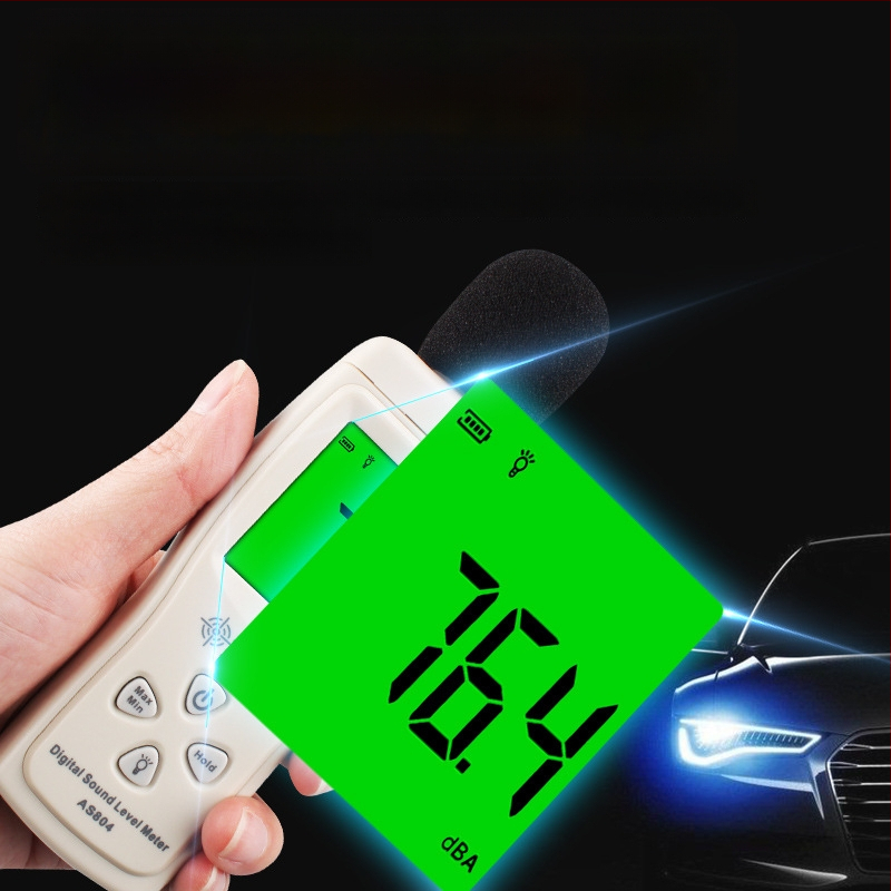 AS804 digitálny hlukomer, prenosný, rozsah 30-130 dBA, presnosť 1.5 dB, rozlíšenie 0.1 dB