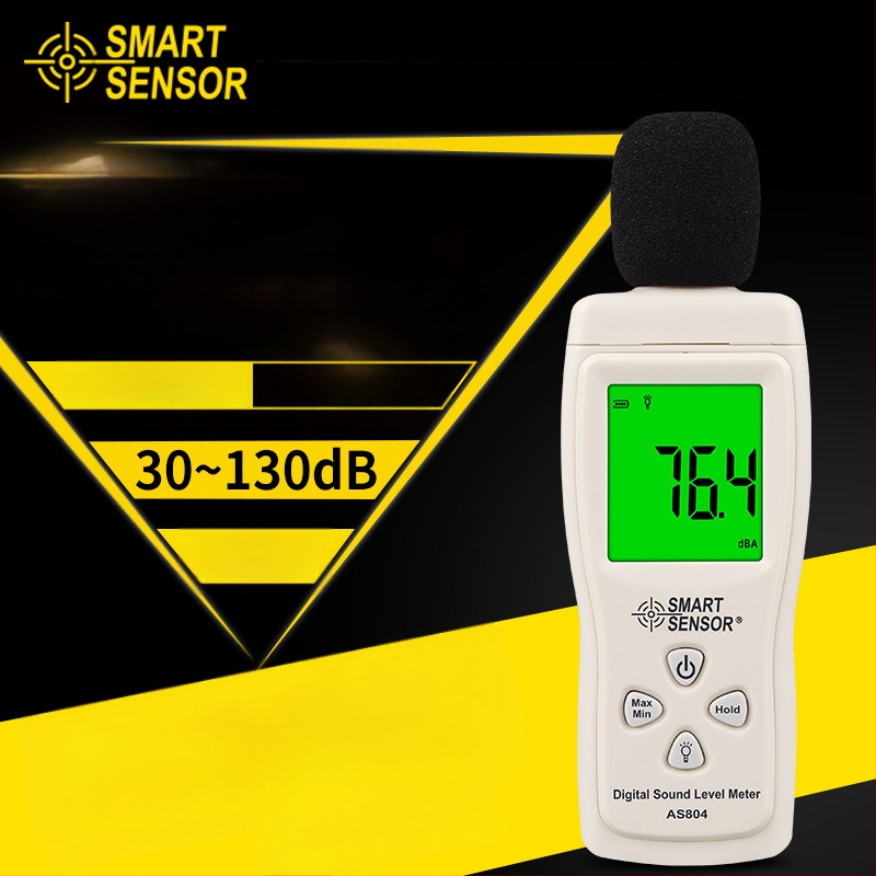 AS804 digitálny hlukomer, prenosný, rozsah 30-130 dBA, presnosť 1.5 dB, rozlíšenie 0.1 dB
