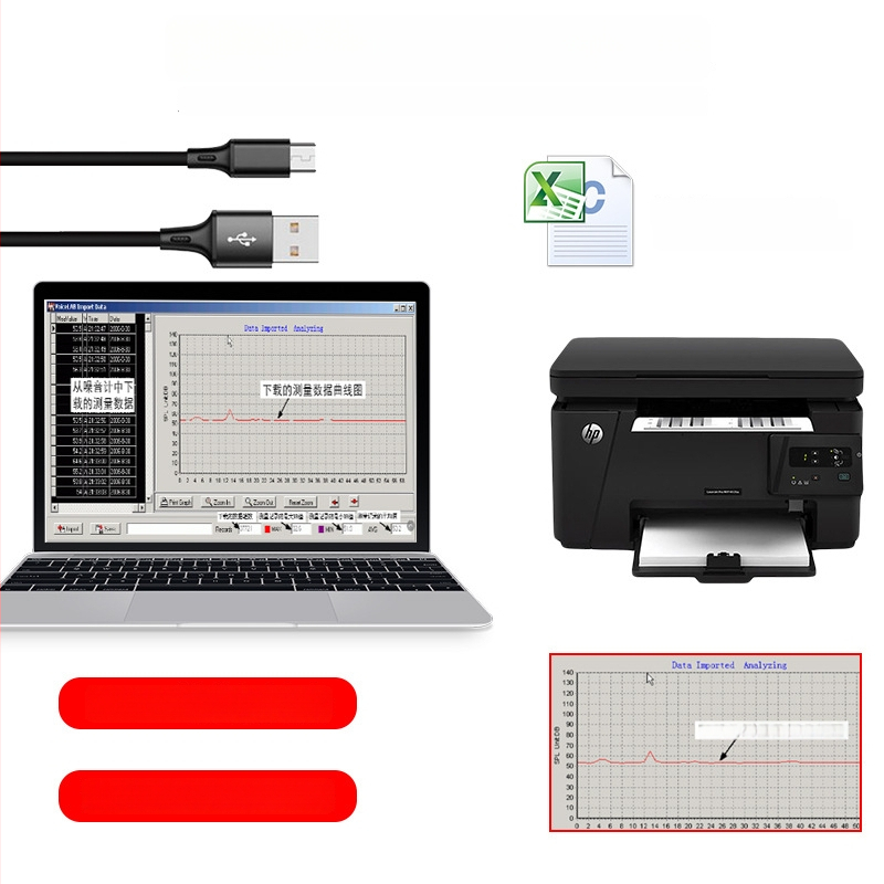 Digitálny hlukomer AS844+ – rozsah 30–130 dB, presnosť ±1.5 dB, model AS844+
