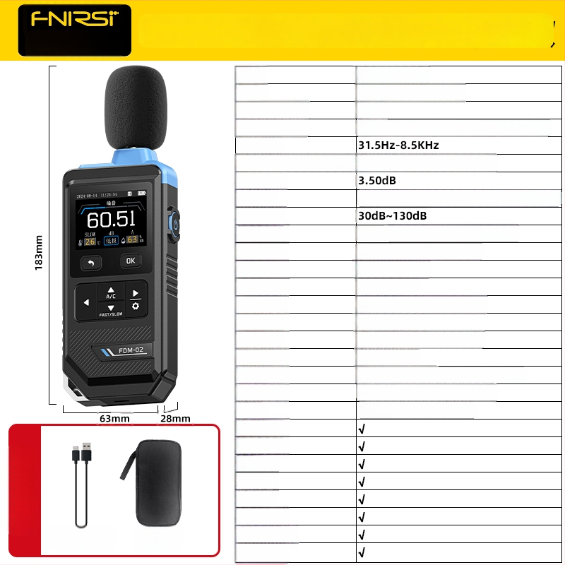 Digitálny hlukomer, model FDM01, Číslo položky F77M76M6MH8T9S