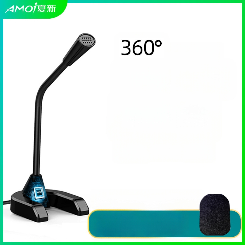 Amoi G8 USB kondenzátorový mikrofón pre počítač, živé vysielanie a karaoke – 20Hz-20kHz, SNR ≥95dB, Plug-and-Play, USB napájanie 5V