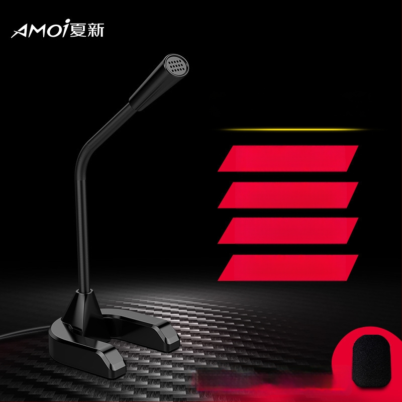 Amoi G8 USB kondenzátorový mikrofón pre počítač, živé vysielanie a karaoke – 20Hz-20kHz, SNR ≥95dB, Plug-and-Play, USB napájanie 5V