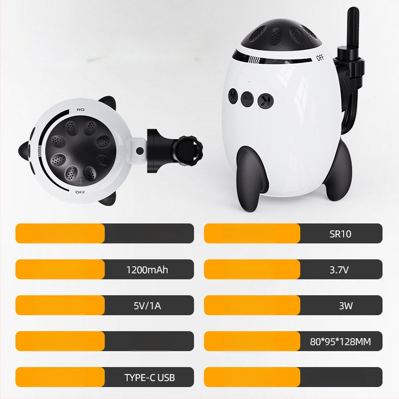 Bērnu ratiņu rokeris – pārnēsājamais elektriskais baltais troksnis nomierinošais līdzeklis, SR10, ABS, Kailai