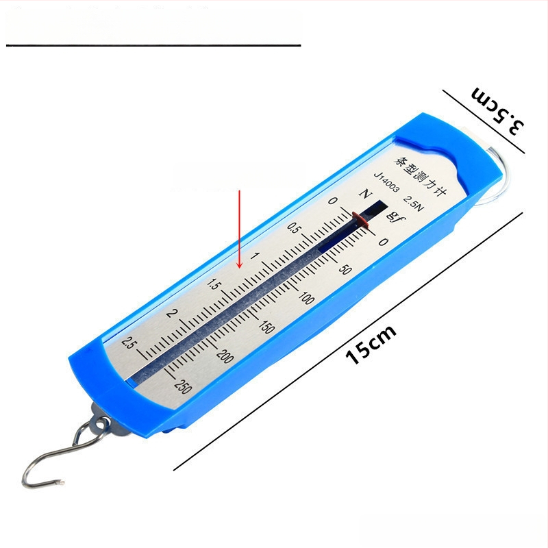 5N pružinový dinamometer s kovovým hákom – výučbový nástroj z mechaniky pre základnú a strednú školu