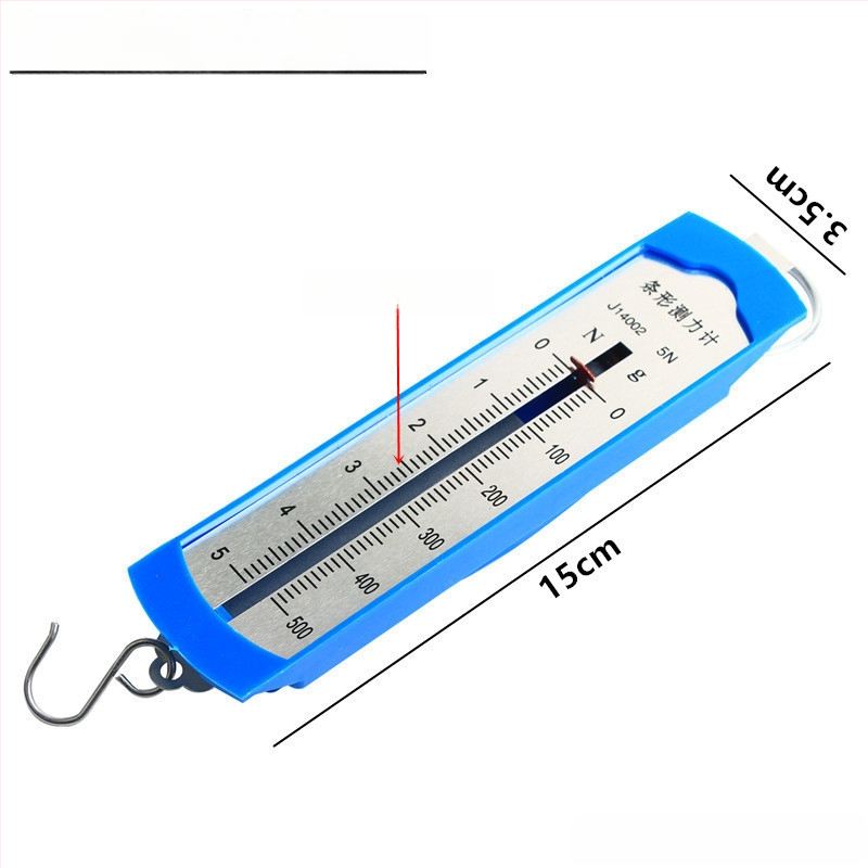 5N pružinový dinamometer s kovovým hákom – výučbový nástroj z mechaniky pre základnú a strednú školu