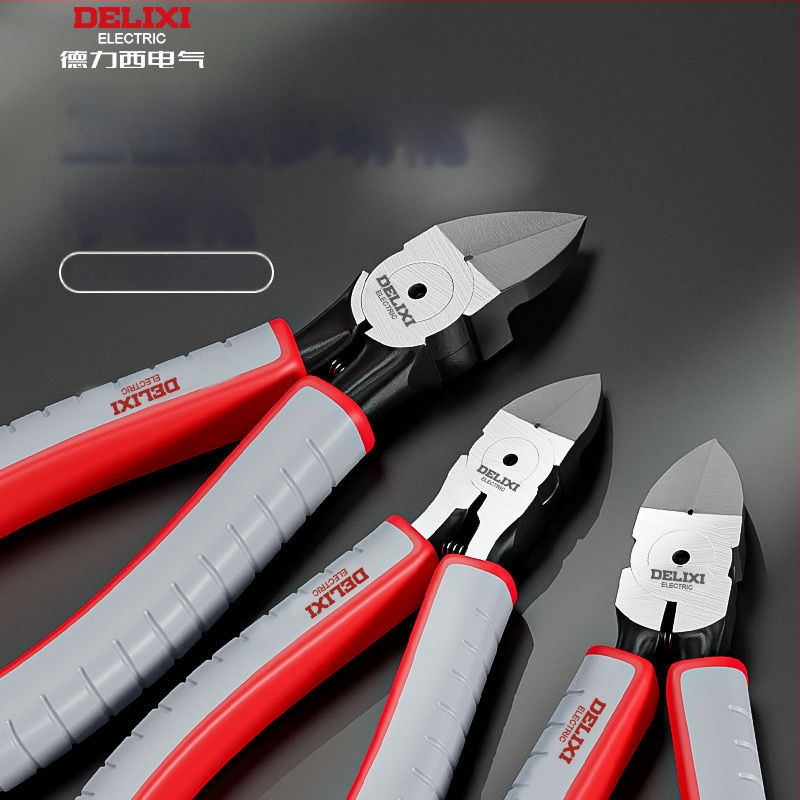 Delixi Electric priemyselné diagonálne rezné kliešte, vysoká tvrdosť, naklonené čeľuste, z chróm-vanádiovej ocele