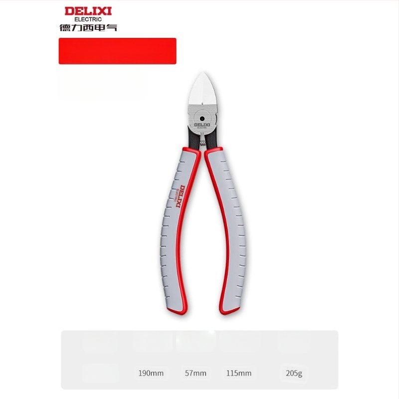 Delixi Electric priemyselné diagonálne rezné kliešte, vysoká tvrdosť, naklonené čeľuste, z chróm-vanádiovej ocele