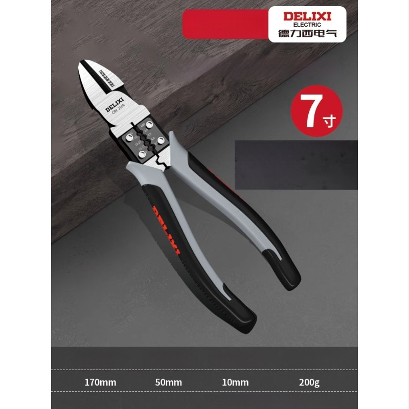 Delixi Electric priemyselné diagonálne rezné kliešte, vysoká tvrdosť, naklonené čeľuste, z chróm-vanádiovej ocele