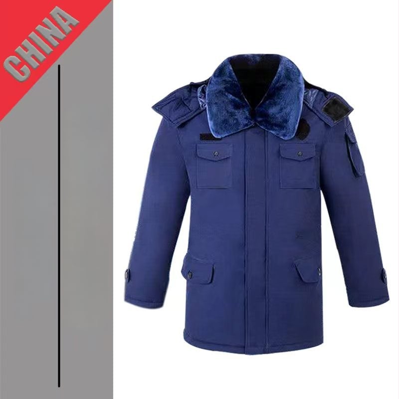 Hrubé zateplenie s bavlnenou výplňou, opasok, zapínanie na jeden rad, tkanina z polyesterovej zmesi