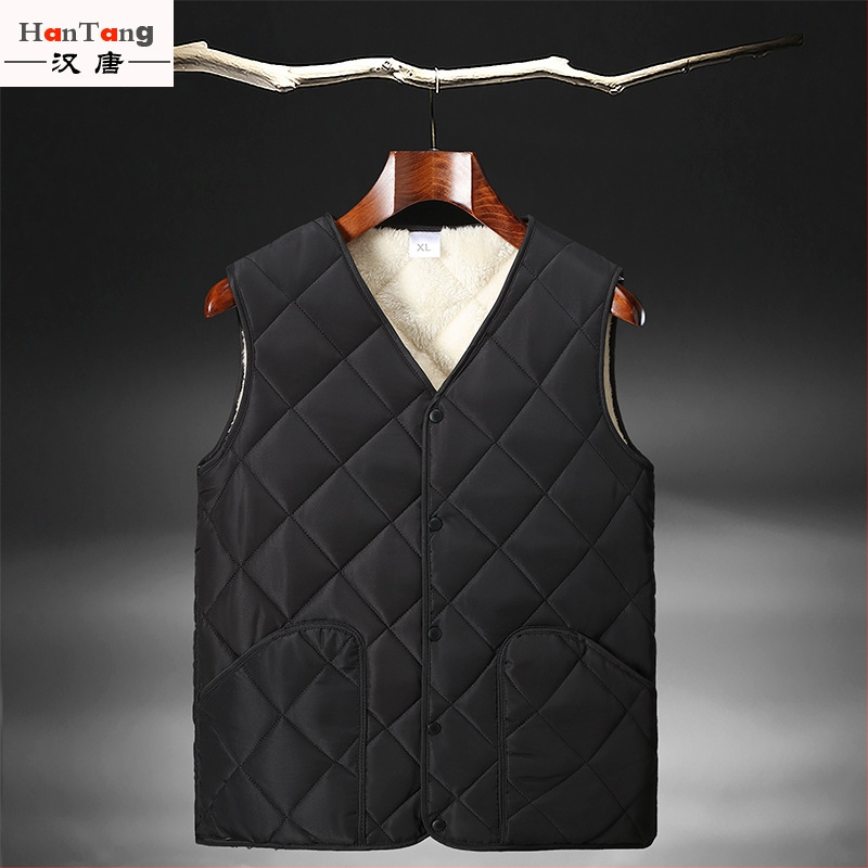 Pánska vesta s fleecovou podšívkou, károvaný vzor, zimná, tri vrstvy, bez goliera