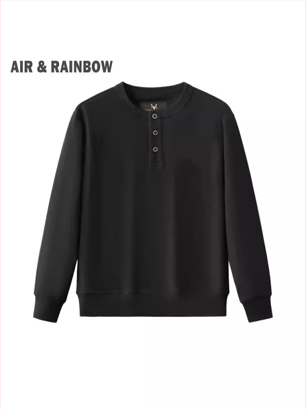 Meeste puuvillane Parisian Twill dressipluus, ümmarguse kaelusega, pikkade varrukatega (Kevad 2025; 350 g; Puuvill 81–90%; Parisian Twill; Ümmargune kaelus, Pikad varrukad)