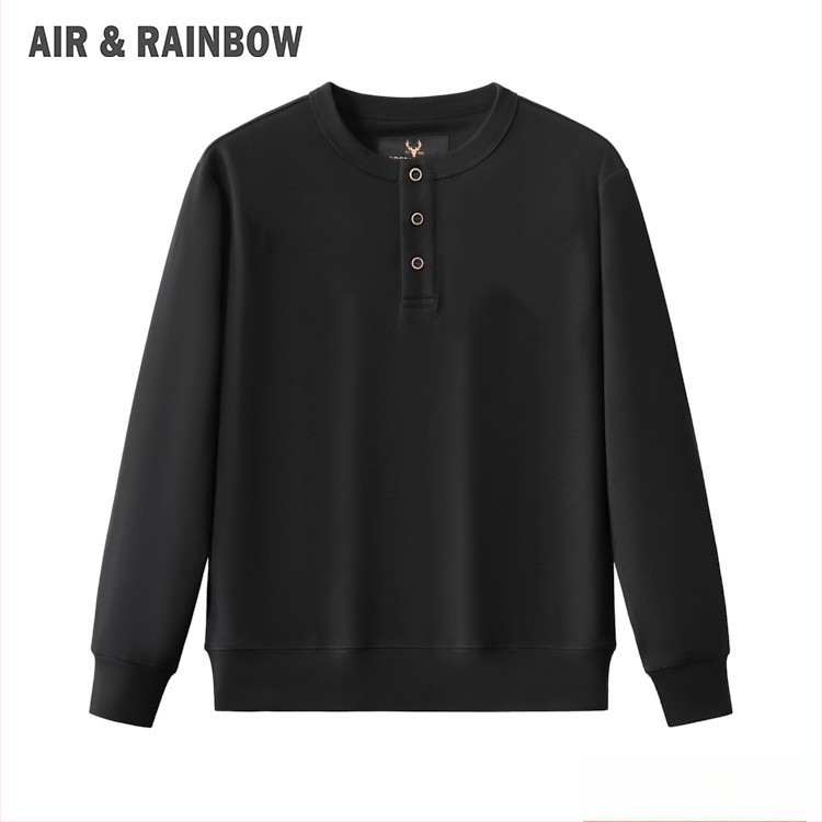 Meeste puuvillane Parisian Twill dressipluus, ümmarguse kaelusega, pikkade varrukatega (Kevad 2025; 350 g; Puuvill 81–90%; Parisian Twill; Ümmargune kaelus, Pikad varrukad)