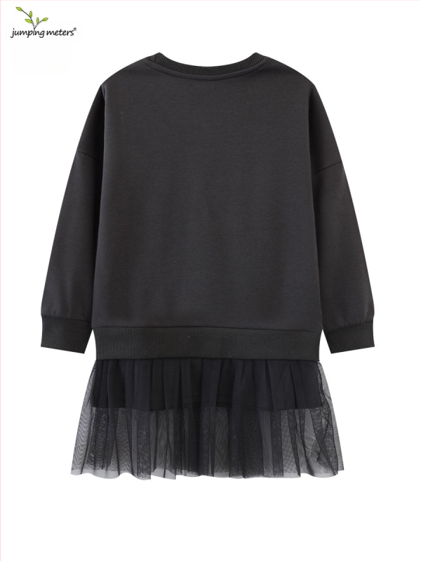 Princezná šaty pre dievčatá s dlhými rukávmi, 98% bavlna, cartoon vzor, pre dievčatá 3–8 rokov