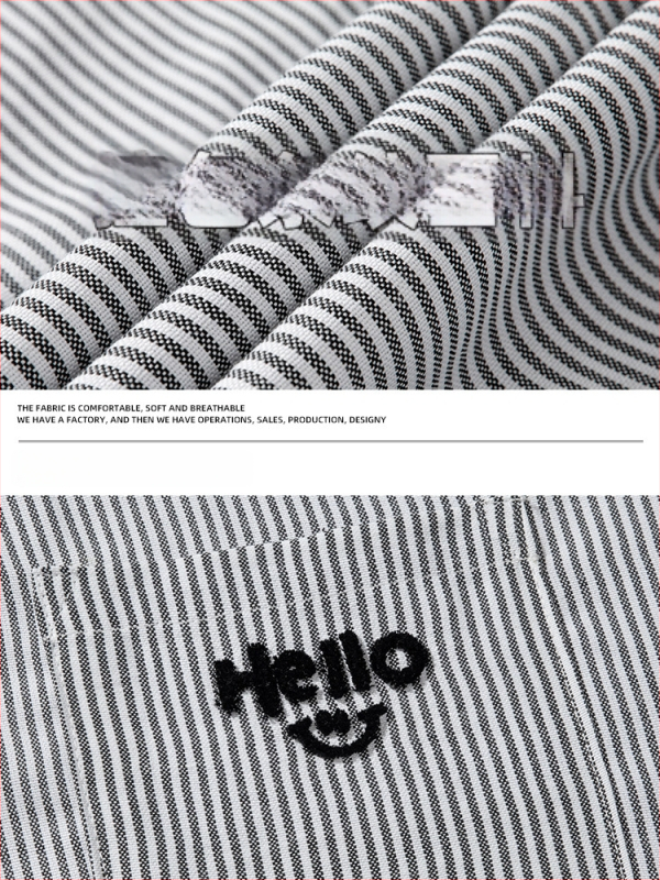 Meeste särg triibulise värvi blokkidega, tasku ja 3D tikandiga, vaba lõige, polüester–viskoosi segu.